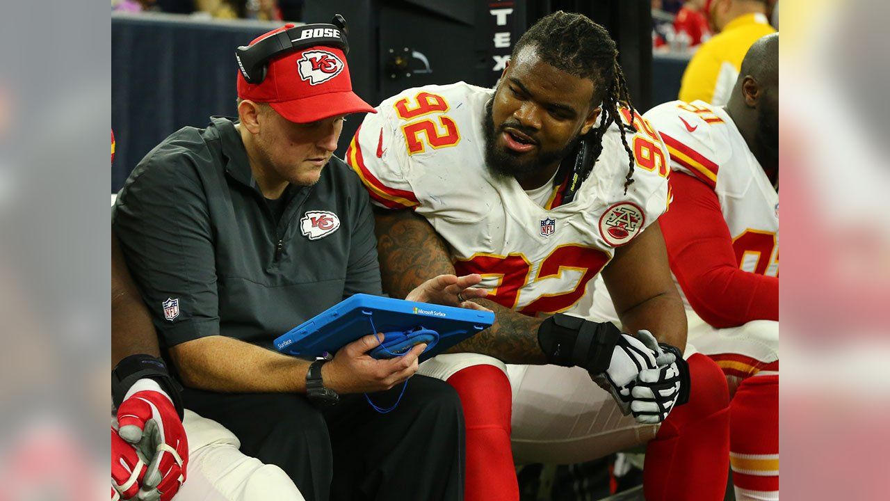 Kansas City Chiefs free safety Eric Berry (29) reacts after intercepting a  pass against the Houston Texans during the first quarter in a AFC Wild Card  playoff football game at NRG Stadium.