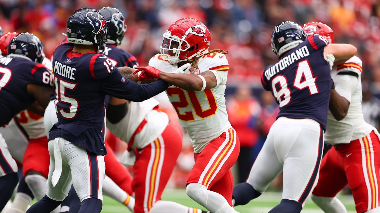 Kansas City Chiefs safety Justin Reid (20) during an NFL football game against the Houston Texans, Sunday, December 18, 2022 in Houston.