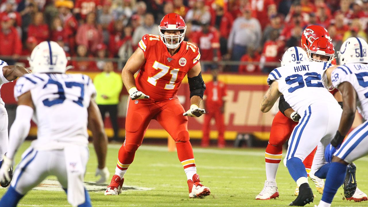 Kansas City Chiefs helmets sit on a cooler during the first half of an NFL  football game against the Indianapolis Colts, Sunday, Sept. 25, 2022, in  Indianapolis. (AP Photo/Michael Conroy Stock Photo 