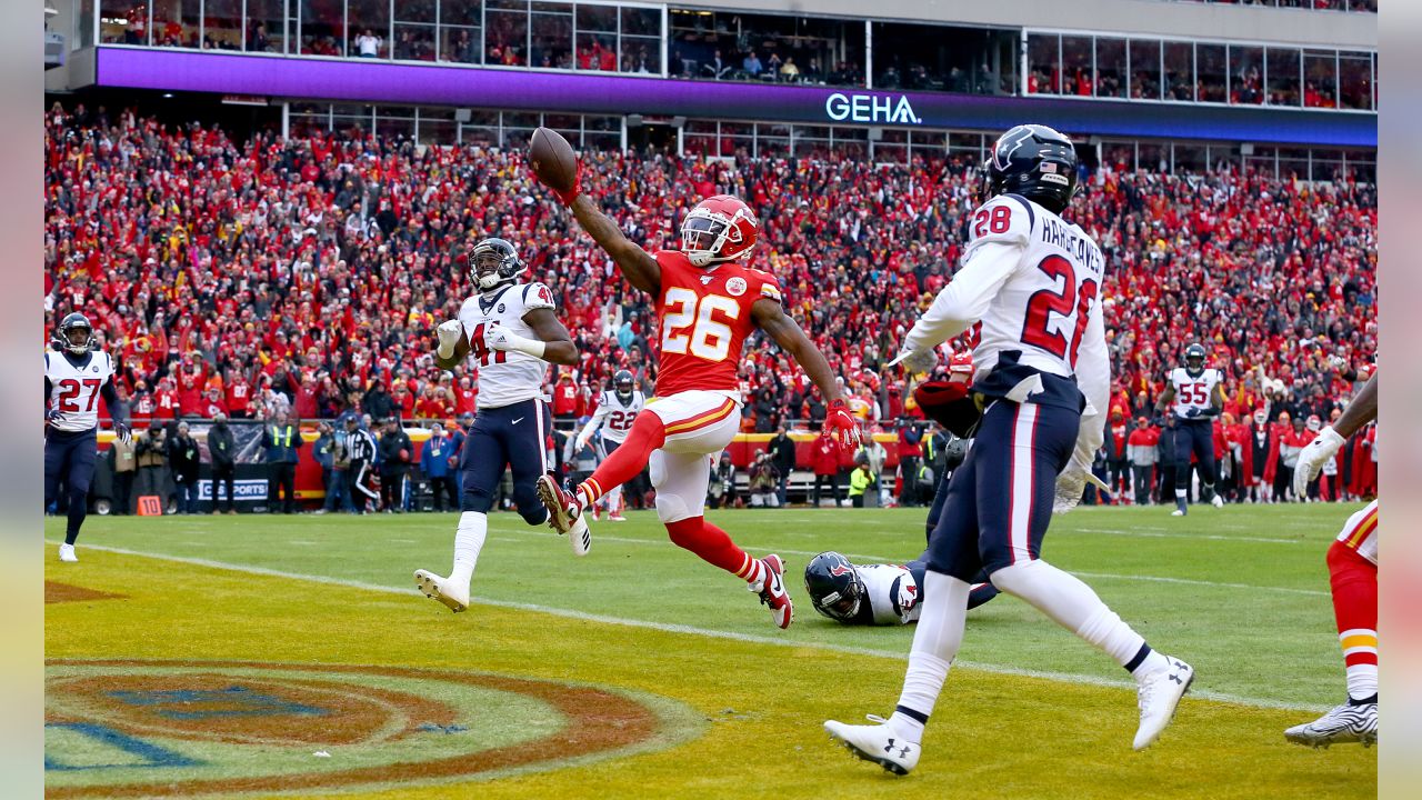 The Kansas City Chiefs take on the Houston Texans in the NFL Divisional Playoff game at Arrowhead Stadium on January 12, 2019.