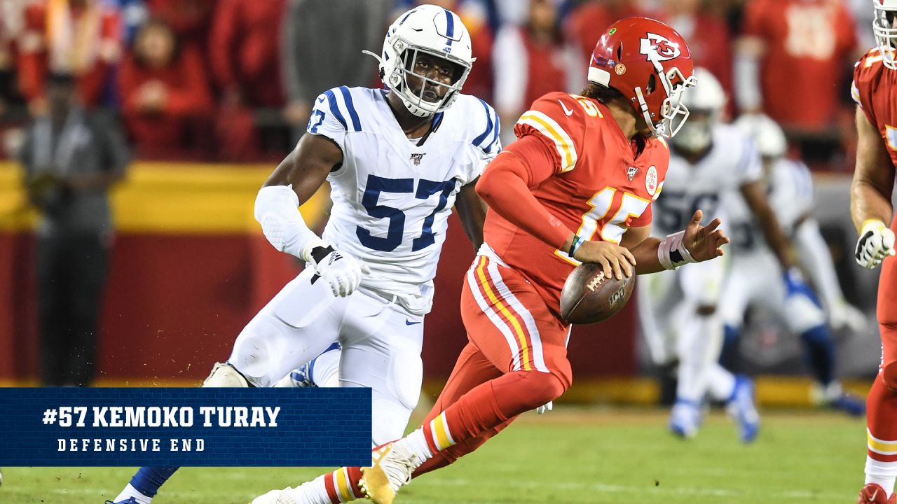 Indianapolis Colts safety George Odum (30) carries the ball during the  first half of an NFL football game against the Kansas City Chiefs in Kansas  City, Mo., Sunday, Oct. 6, 2019. (AP