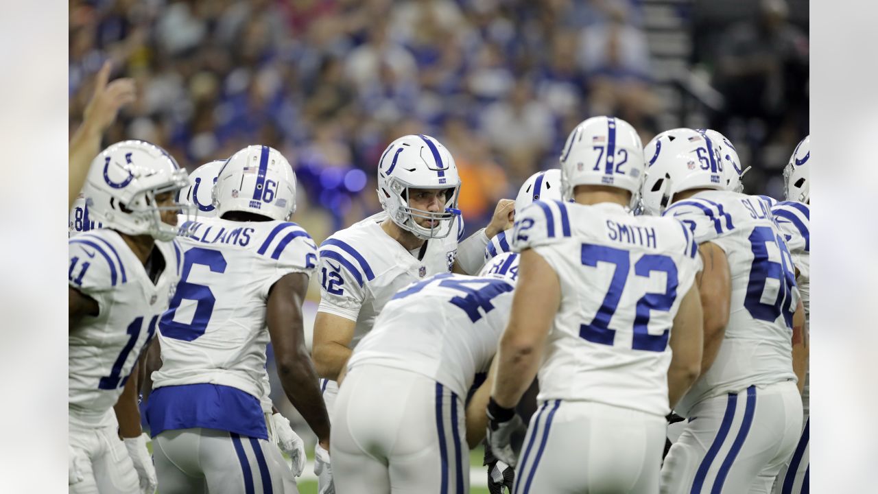 August 20, 2018: Indianapolis Colts huddle during NFL football