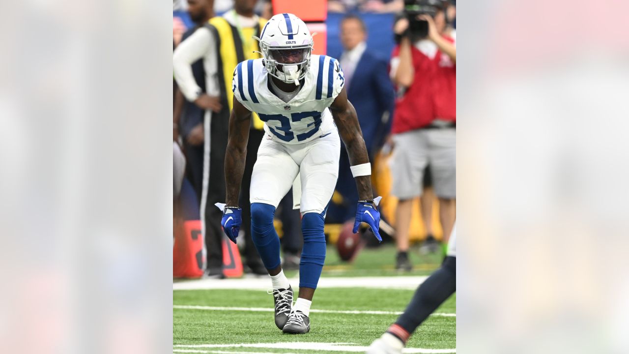 Indianapolis Colts wide receiver Josh Downs (1) returns a kick-off during  an NFL pre-season football game against the Buffalo Bills, Saturday, Aug.  12, 2023, in Orchard Park, N.Y. Buffalo defeated the Colts