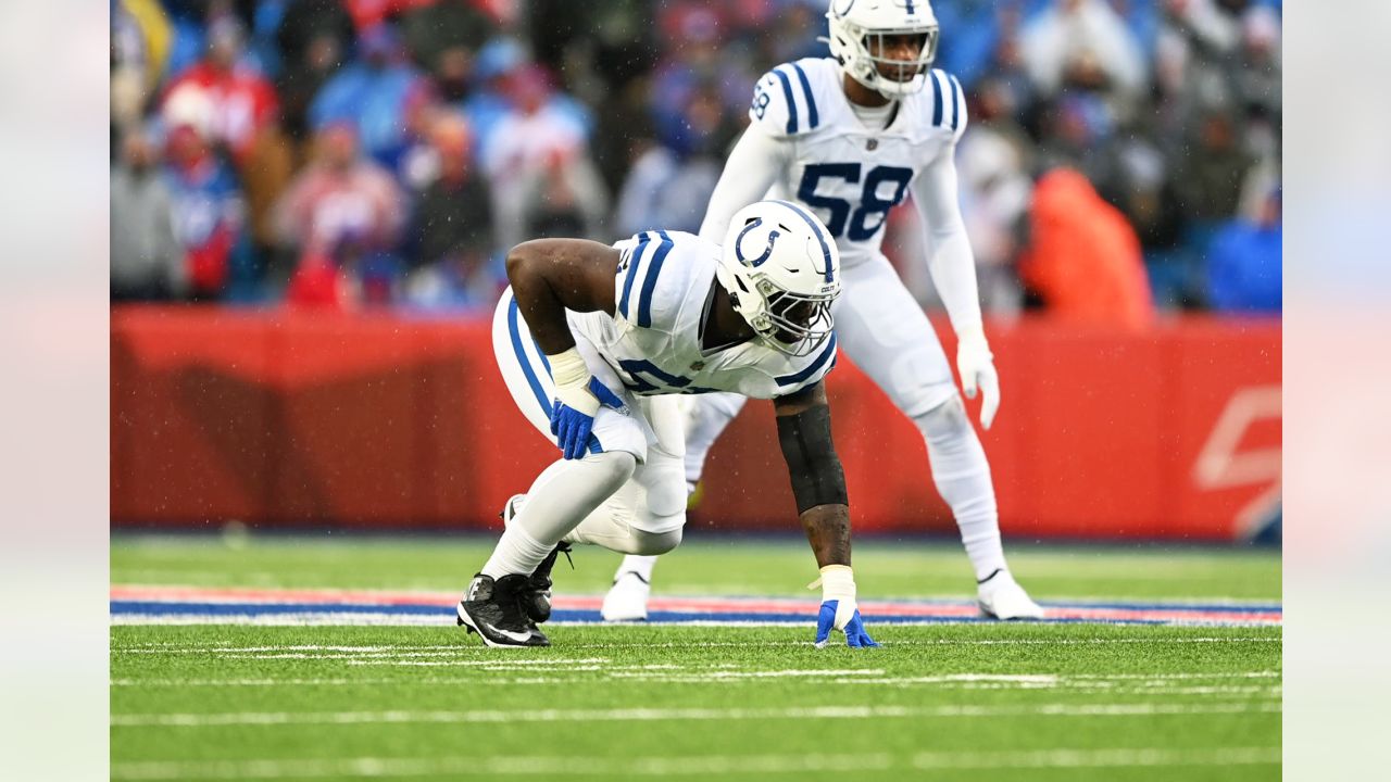 Indianapolis Colts defensive back George Odum jumps Josh Allen's poor pass  for 21-yard interception