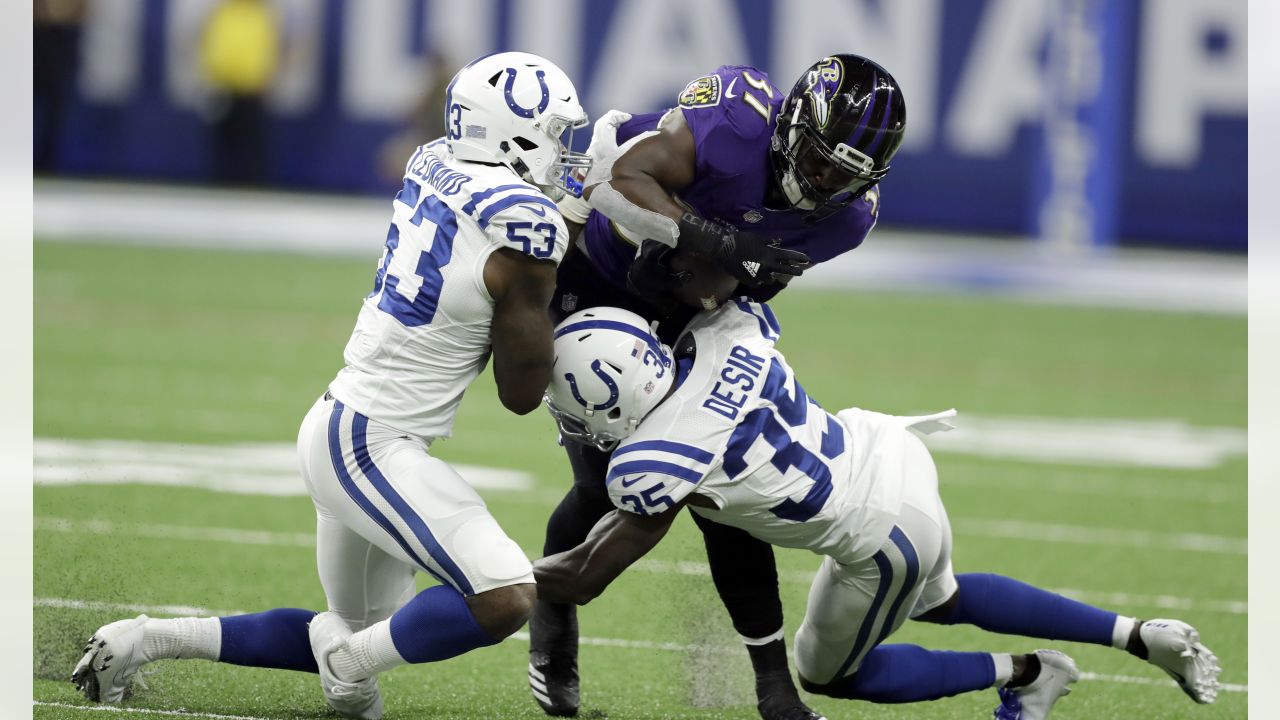 Ravens fall short of rushing record in comeback win over Colts