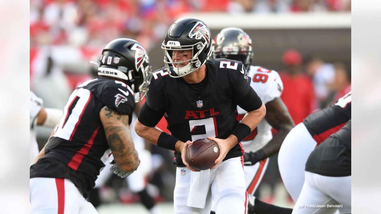 September 22, 2019: Atlanta Falcons quarterback Matt Ryan (2) during pregame  of NFL football game action between the Atlanta Falcons and the  Indianapolis Colts at Lucas Oil Stadium in Indianapolis, Indiana. John