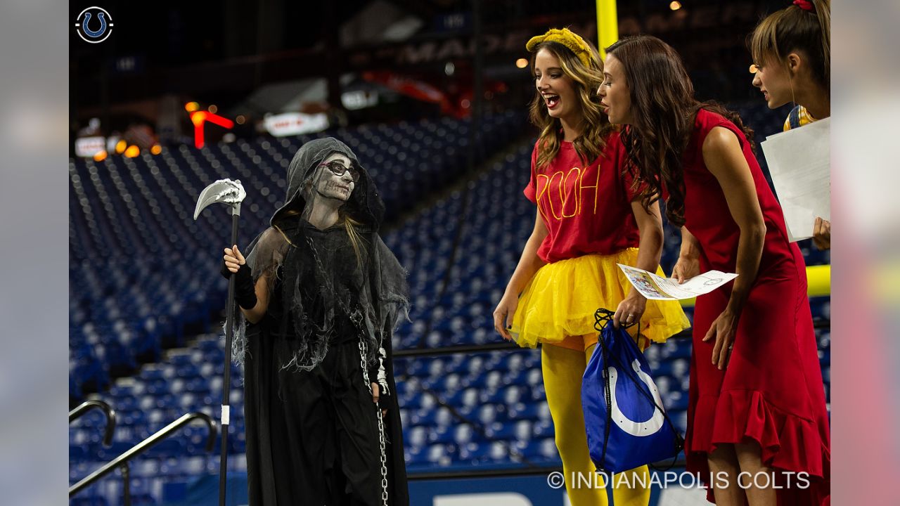 October 31, 2021: Fans dress in costumes for Halloween during NFL football  game action between the Tennessee Titans and the Indianapolis Colts at  Lucas Oil Stadium in Indianapolis, Indiana. Tennessee defeated Indianapolis