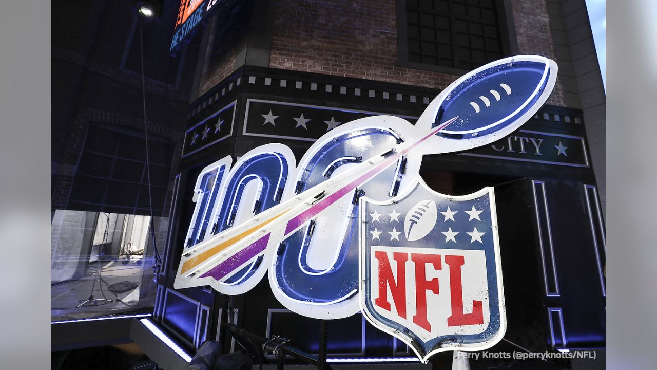 A general, overall view of the stage ahead of the 2019 NFL Draft on Wednesday, Apr 24, 2019 in Nashville, Tenn. (Perry Knotts/NFL)