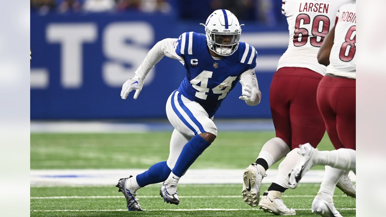 Indianapolis, Indiana, USA. 30th Oct, 2022. Indianapolis Colts quarterback  Sam Ehlinger (4) during pregame of NFL football game against the Washington  Commanders in Indianapolis, Indiana. John Mersits/CSM/Alamy Live News Stock  Photo 