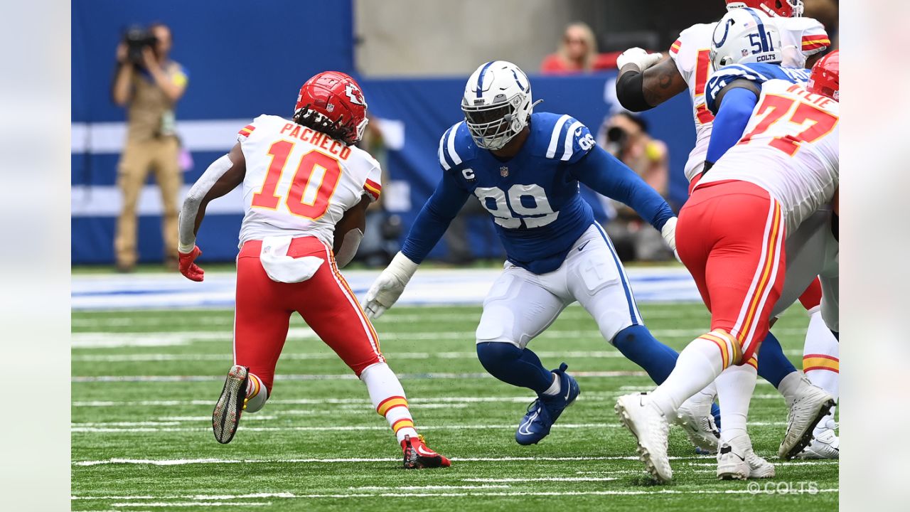 Indianapolis Colts tight end Jelani Woods (80) wears Salute to Service  stickers on his helmet before an NFL football game against the Dallas  Cowboys, Sunday, Dec. 4, 2022, in Arlington, Texas. Dallas