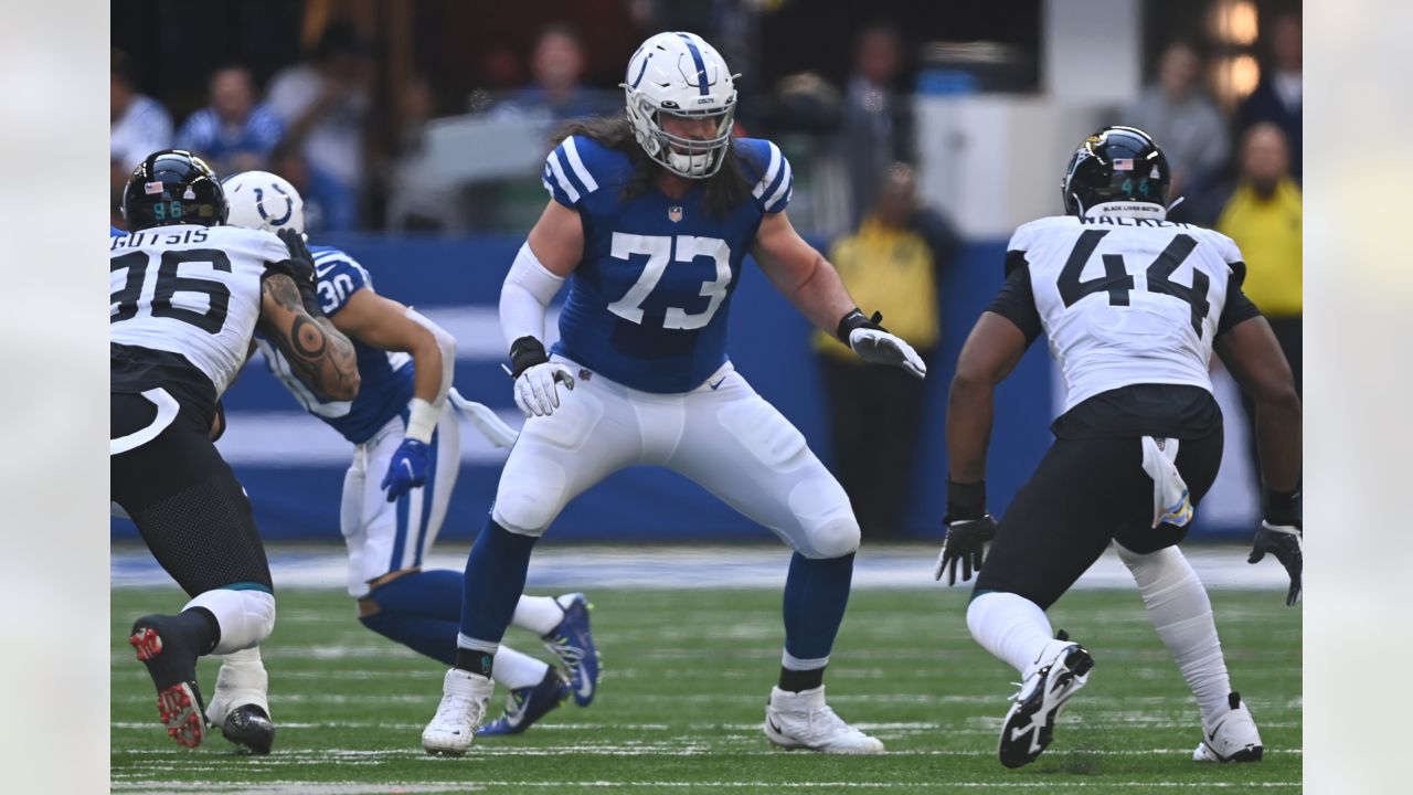 Indianapolis Colts defensive end Kwity Paye (51) and defensive tackle  Grover Stewart (90) prior to a snap during the first half of an NFL  preseason football game against the Minnesota Vikings, Saturday