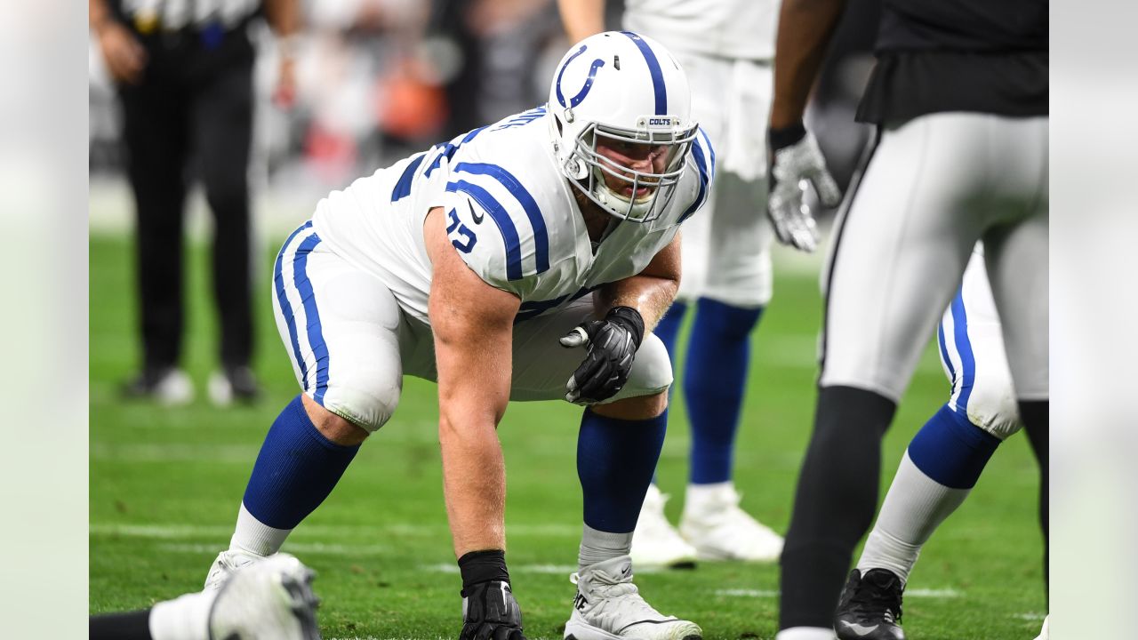 Las Vegas Raiders linebacker Divine Deablo (5) breaks up a pass intended  for Indianapolis Colts wide receiver Ashton Dulin (16) during the first  half of an NFL football game, Sunday, Jan. 2