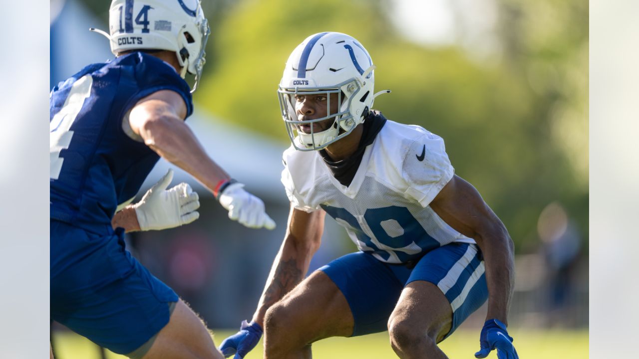 Indianapolis Colts cornerback Kenny Moore II (23) warms up before an NFL  football game against the Chicago Bears, Saturday, Aug. 19, 2023, in  Indianapolis. (AP Photo/Zach Bolinger Stock Photo - Alamy