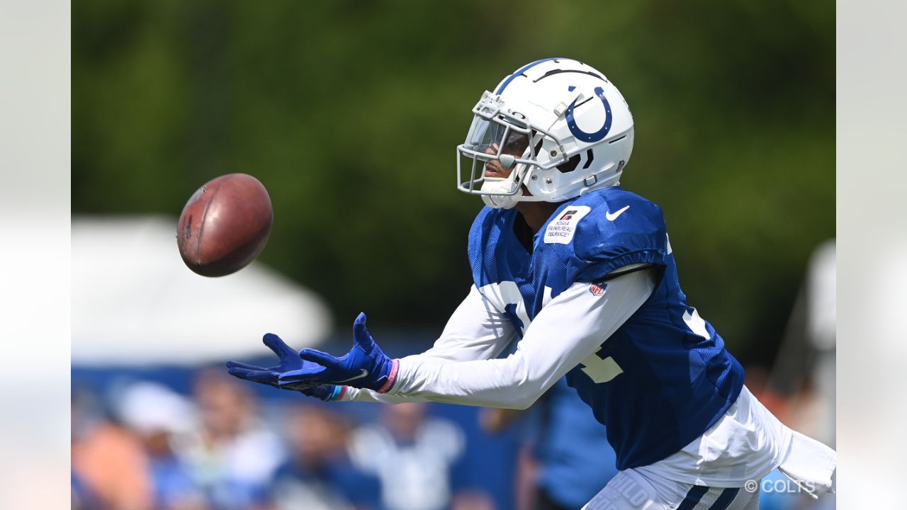 Indianapolis Colts cornerback Stephon Gilmore (5) and Indianapolis Colts  safety Nick Cross (20) talk on the field during an NFL football game  against the Tampa Bay Buccaneers, Saturday, Aug. 27, 2022, in