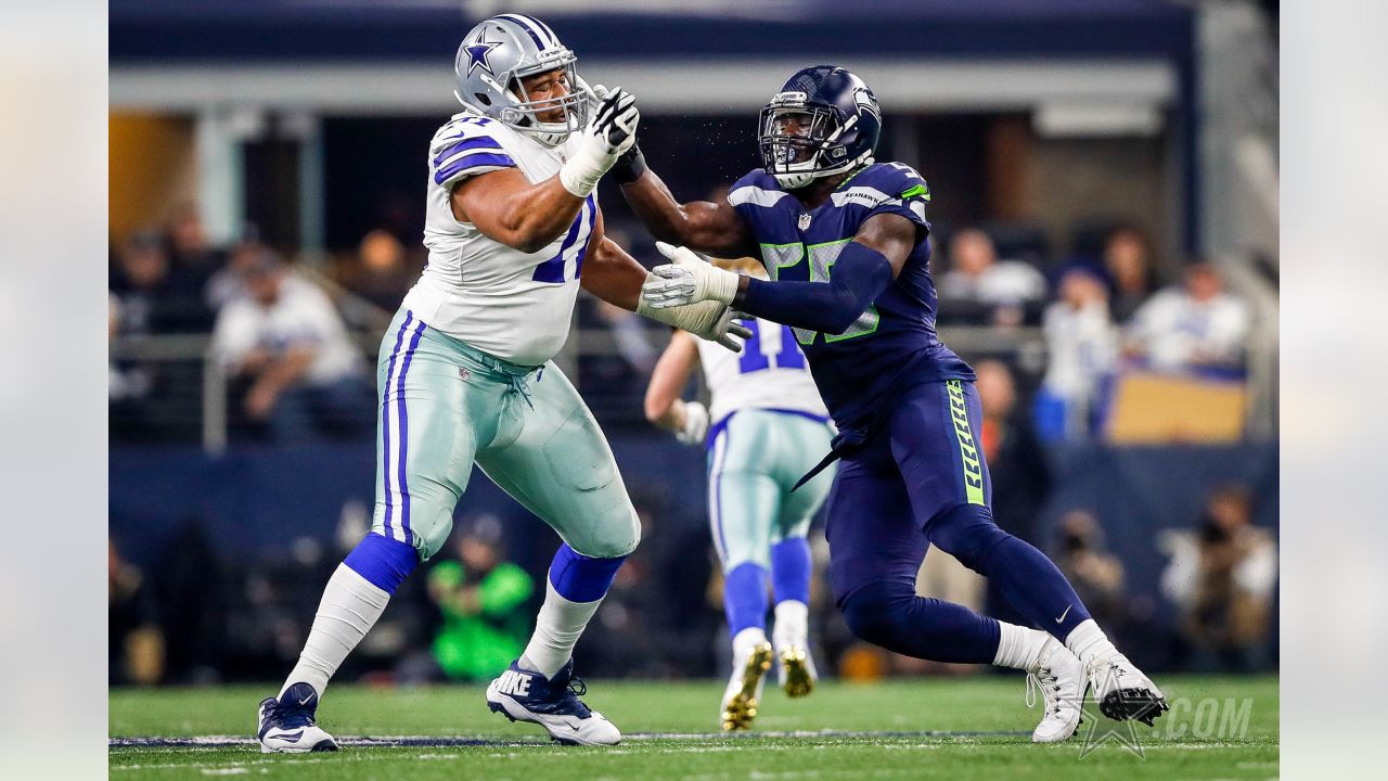 Dallas Cowboys defensive tackle Isaac Alarcon (60) is seen during the  second half of an NFL football game against the Las Vegas Raiders,  Saturday, Aug. 26, 2023, in Arlington, Texas. Dallas won