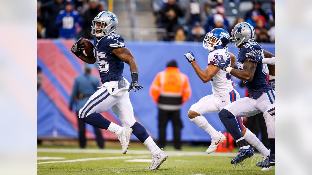 November 19, 2017: Dallas Cowboys running back Rod Smith #45 before an NFL  football game between the Philadelphia Eagles and the Dallas Cowboys at  AT&T Stadium in Arlington, TX Philadelphia defeated Dallas