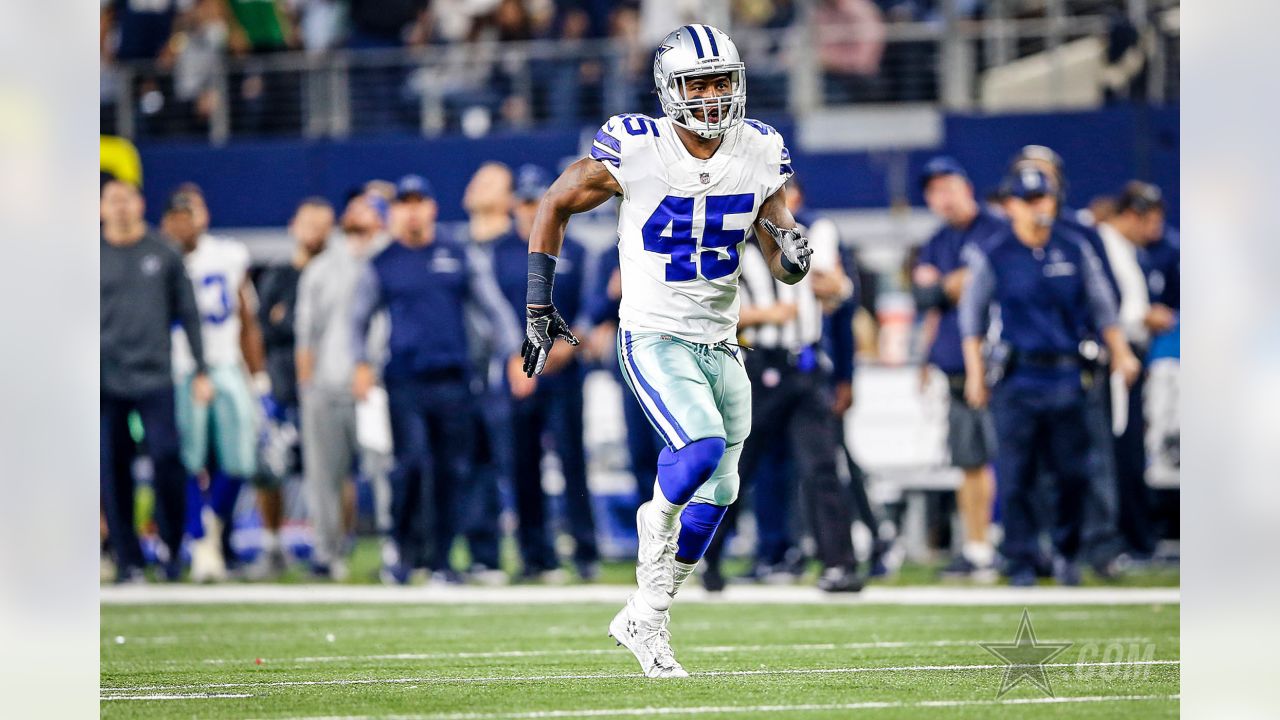 Arlington, Texas, USA. 5th Nov, 2018. Dallas Cowboys running back Rod Smith  (45) prior to the NFL football game between the Tennessee Titans and the Dallas  Cowboys at AT&T Stadium in Arlington