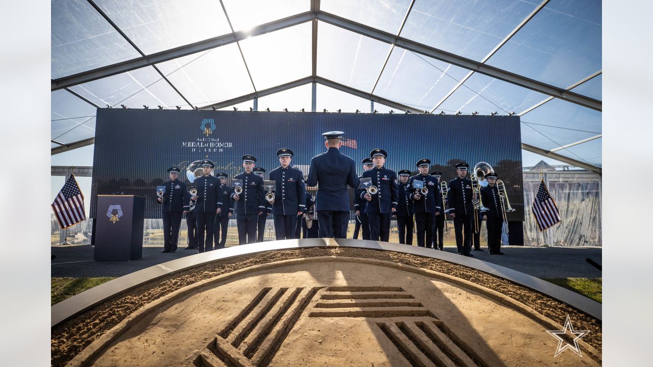 A Dallas Cowboys are honoring Medal of Honor recipients and the U.S. Armed  forces by placing