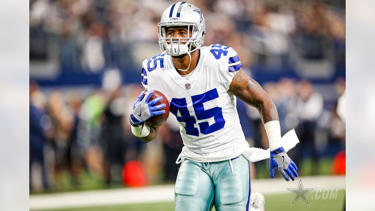 November 19, 2017: Dallas Cowboys running back Rod Smith #45 before an NFL  football game between the Philadelphia Eagles and the Dallas Cowboys at  AT&T Stadium in Arlington, TX Philadelphia defeated Dallas