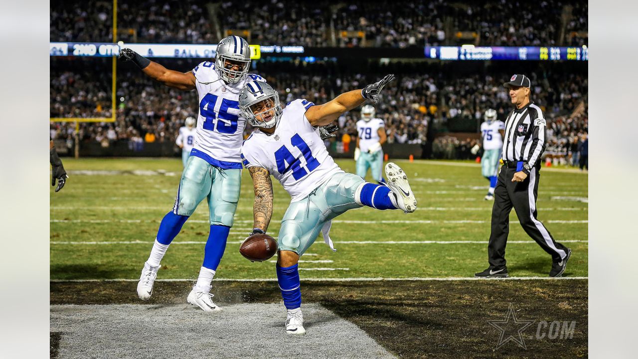 November 19, 2017: Dallas Cowboys running back Rod Smith #45 before an NFL  football game between the Philadelphia Eagles and the Dallas Cowboys at  AT&T Stadium in Arlington, TX Philadelphia defeated Dallas