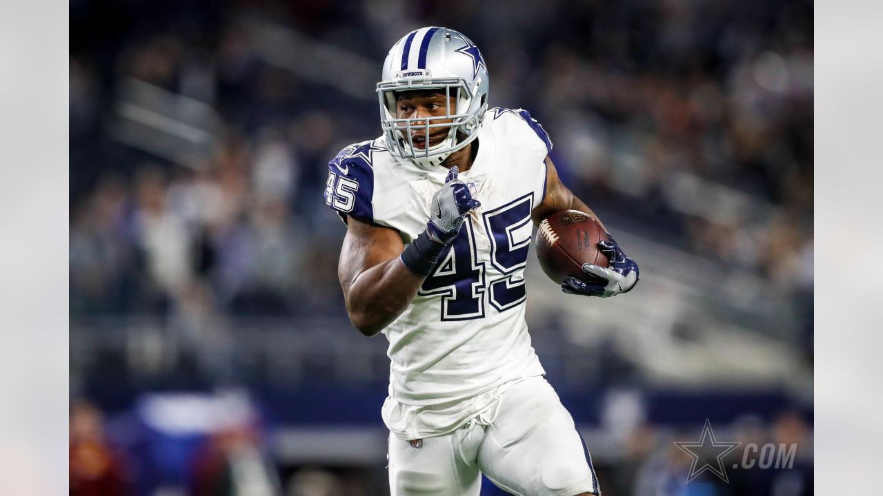 November 19, 2017: Dallas Cowboys running back Rod Smith #45 before an NFL  football game between the Philadelphia Eagles and the Dallas Cowboys at  AT&T Stadium in Arlington, TX Philadelphia defeated Dallas