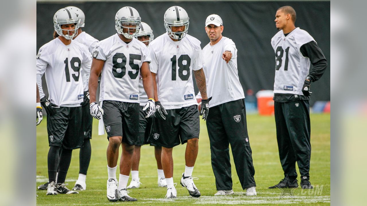 Oakland Raiders' Chris Warren III (34) during NFL football practice in  Napa, Calif., Wednesday, …