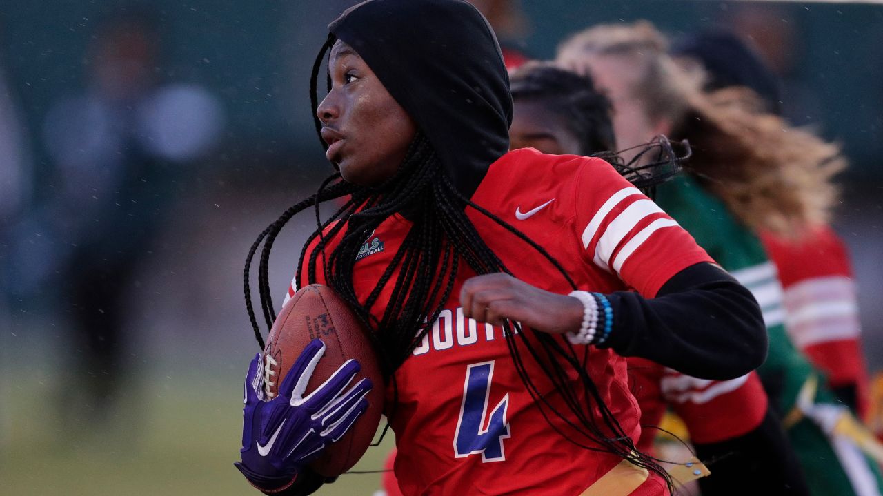 The Eagles' girls' high school flag football league is breaking down  barriers