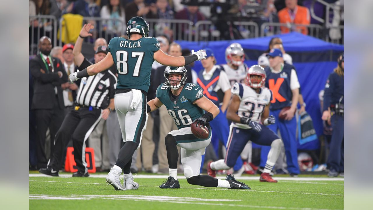 Philadelphia Eagle Brent Celek greeting Lambertville Ramblers