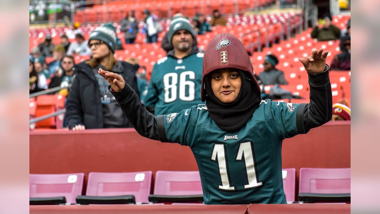 Philadelphia Eagles fans fill the stands for the game against the  Washington Redskins at FedEx Field in Landover, Maryland on December 30,  2018. The Eagles won the game 24 - 0 and