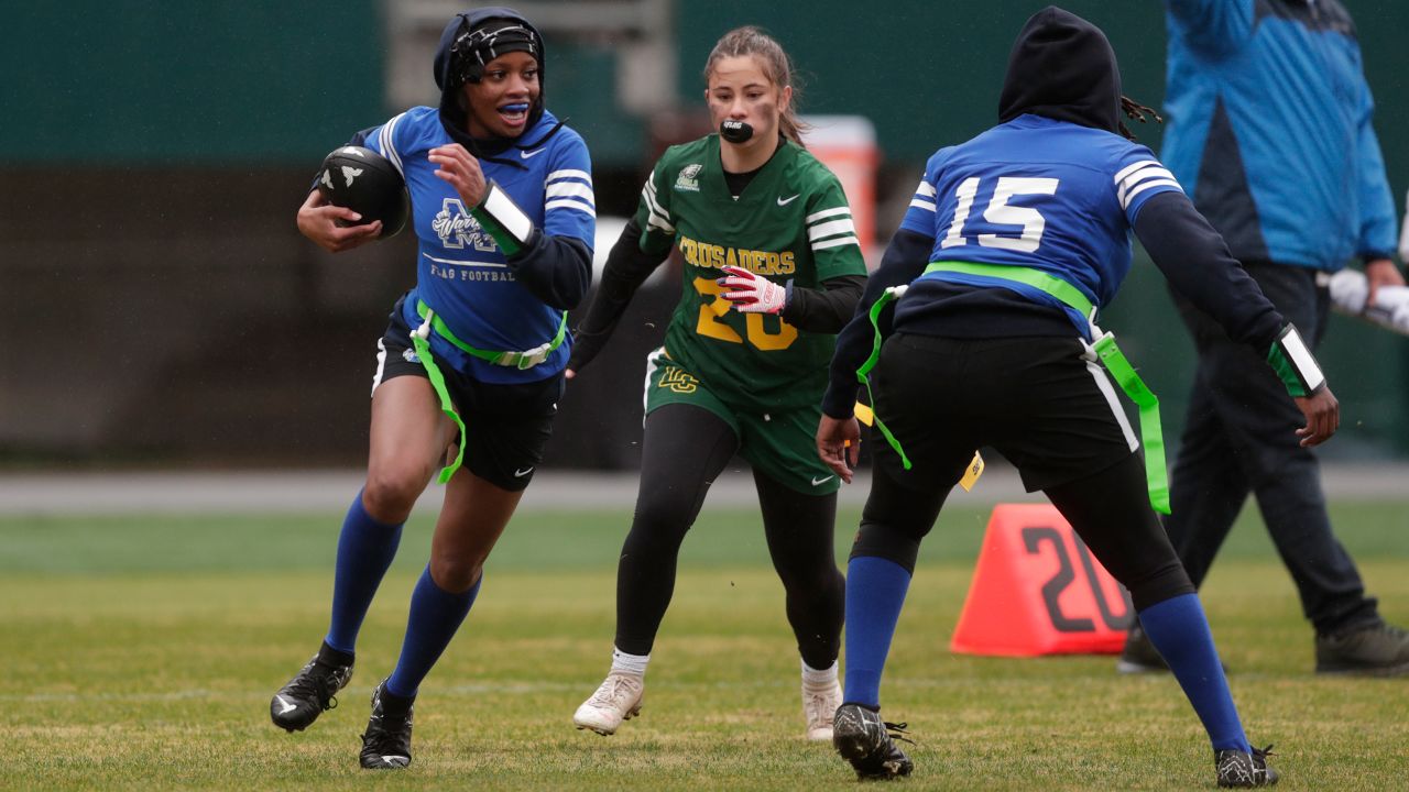 The Eagles' girls' high school flag football league is breaking down  barriers