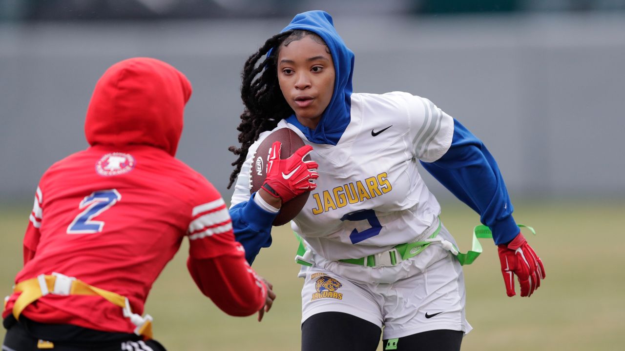 The Eagles' girls' high school flag football league is breaking down  barriers