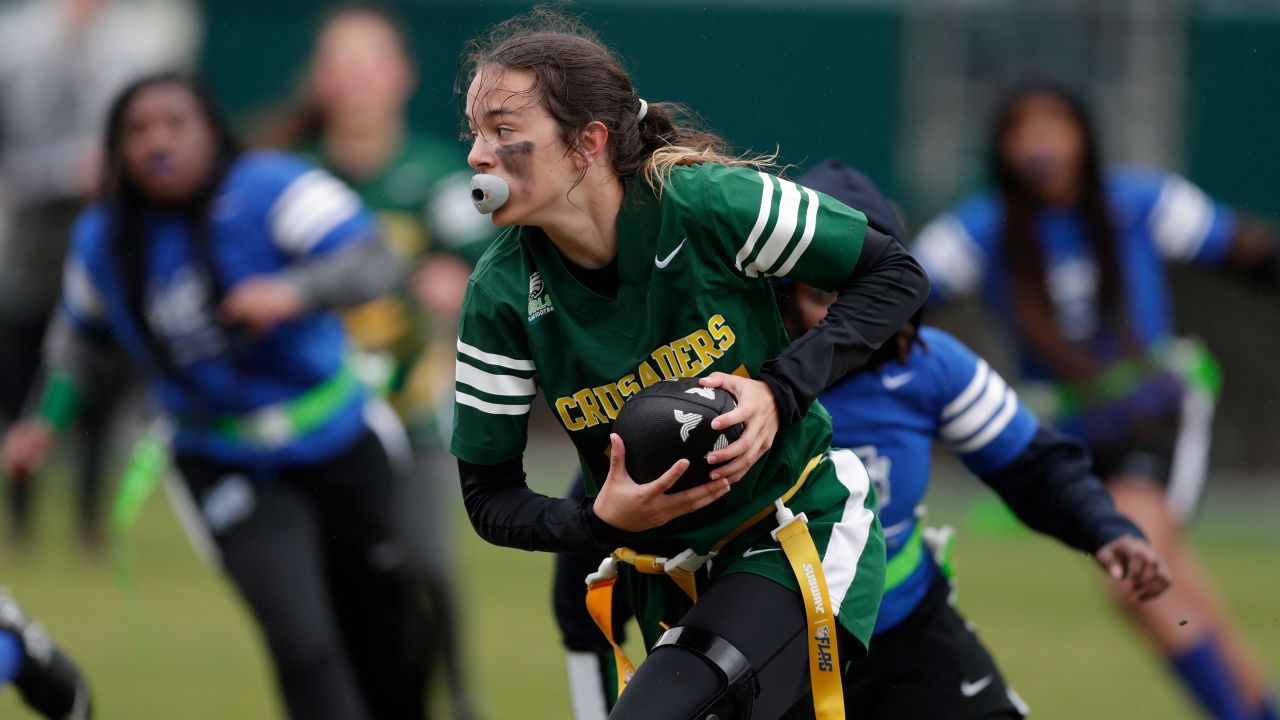 The Eagles' girls' high school flag football league is breaking down  barriers