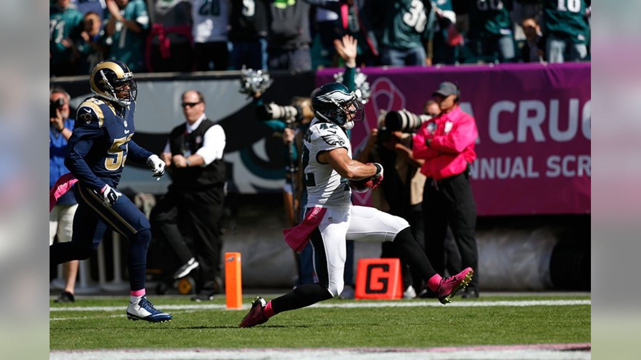 Eagles James Casey blocks Rams punt and safety Chris Maragos returns it  10yards for a touchdown