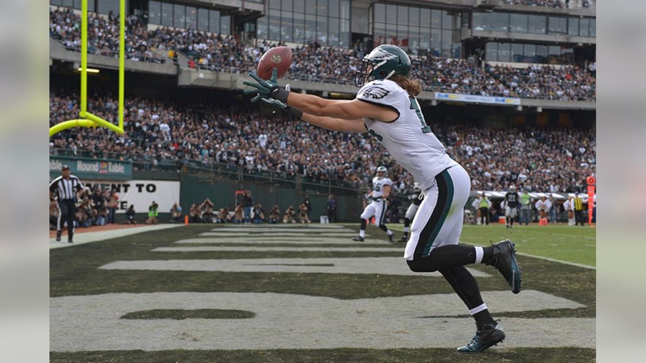 Philadelphia Eagles center Jason Kelce (62) argues a penalty call in the  second half during an …