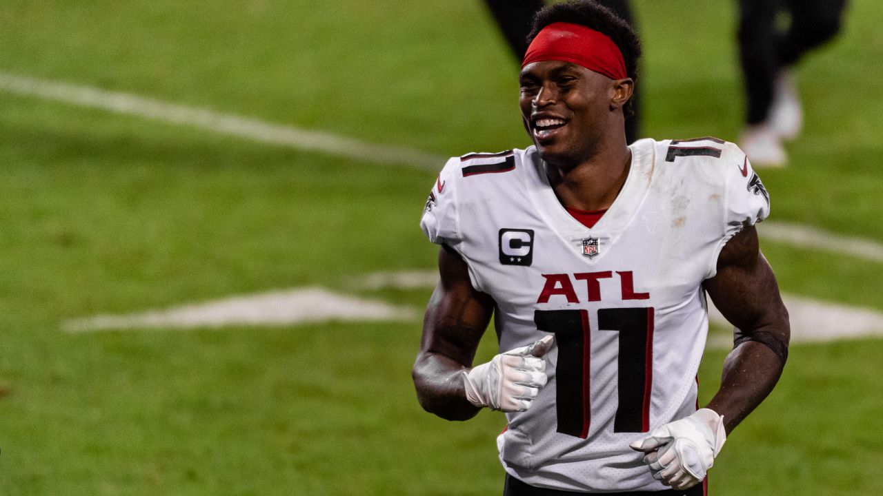 Atlanta Falcons wide receiver Julio Jones (11) walks off the field