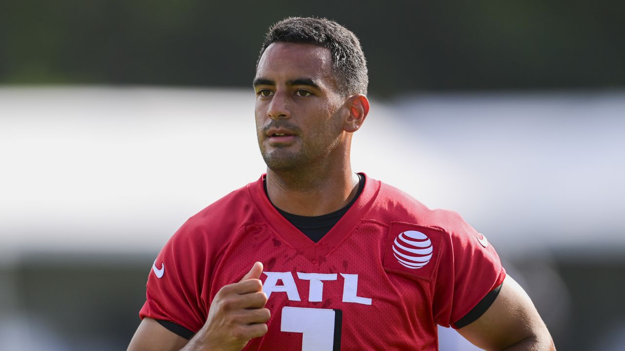 FLOWERY BRANCH, GA - JULY 30: Atlanta Falcons cornerback Teez Tabor (20)  during Saturday morning