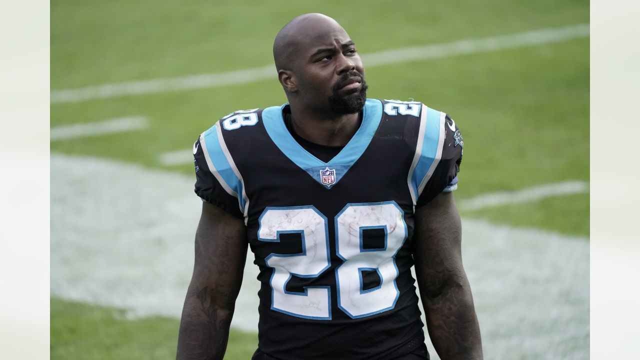 Carolina Panthers wide receiver Corey Brown stands on the field before a  game against the Atlanta Falcons in an NFL football game at Bank of America  Stadium in Charlotte, North Carolina on