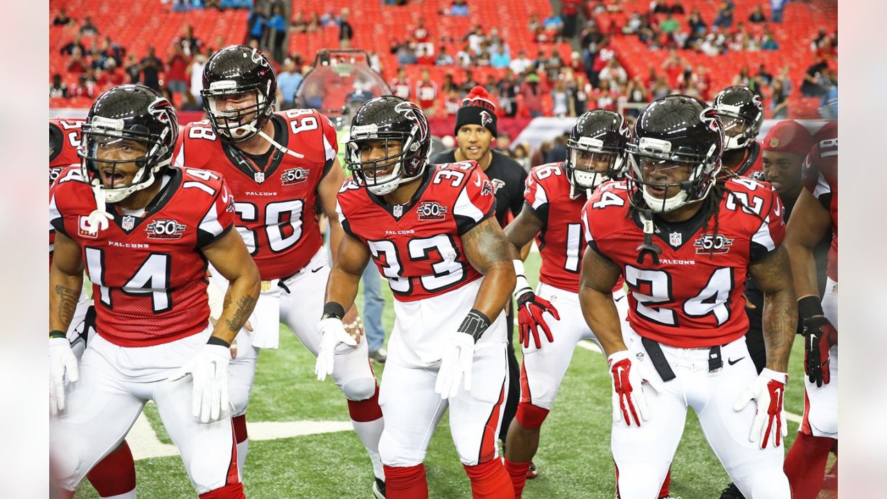 Atlanta Falcons outside linebacker Vic Beasley (44) sacks Carolina Panthers  quarterback Cam Newton (1) during the second half of an NFL football game,  Sunday, Dec. 31, 2017, in Atlanta. The Atlant …