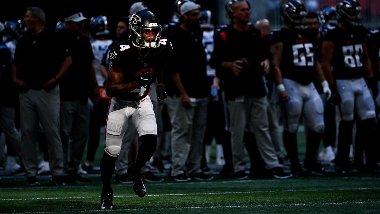 Atlanta Falcons wide receiver Frank Darby (88) on the sidelines as the Atlanta  Falcons take on the Miami Dolphins during a preseason NFL football game,  Saturday, Aug. 21, 2021, in Miami Gardens