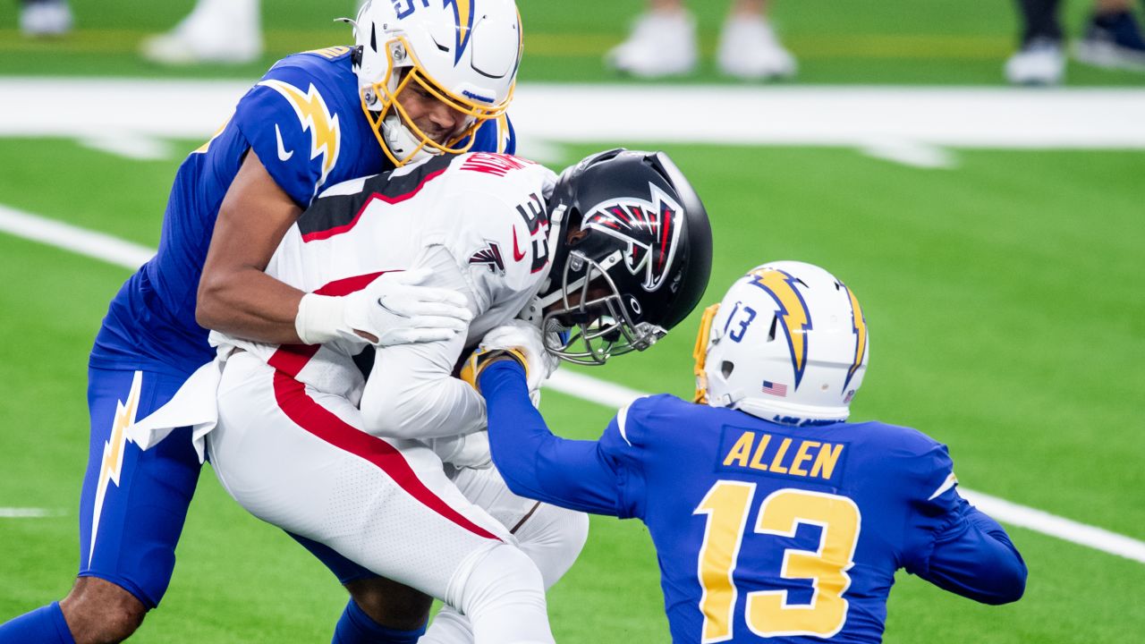 Three interceptions by secondary help Chargers beat Falcons - Los