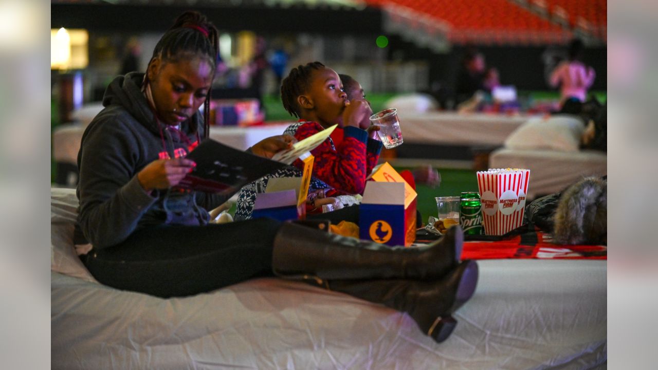 Mattress Firm provides movie night to children at Mercedes-Benz Stadium