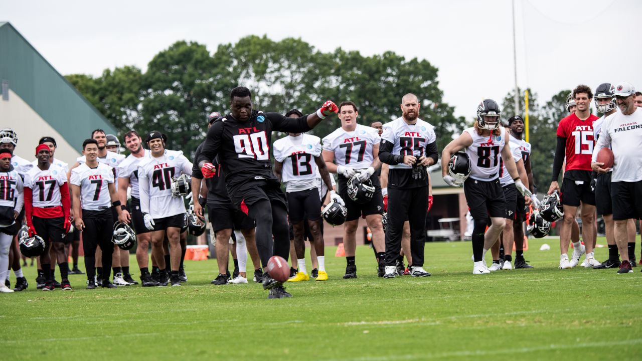 Atlanta Falcons defensive tackle Marlon Davidson (90) in action during an  NFL game between the Atlanta