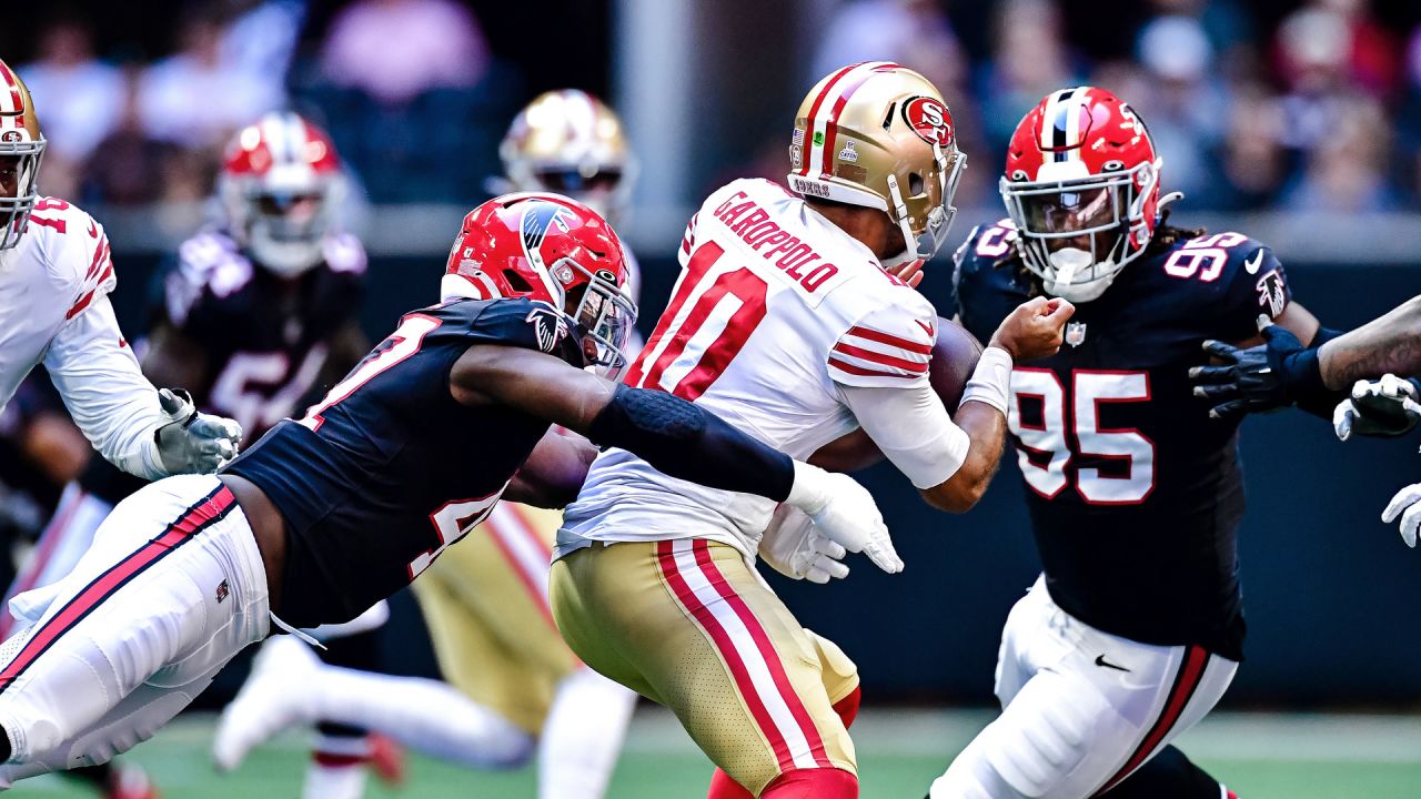 Can the San Francisco 49ers hand the Atlanta Falcons their first