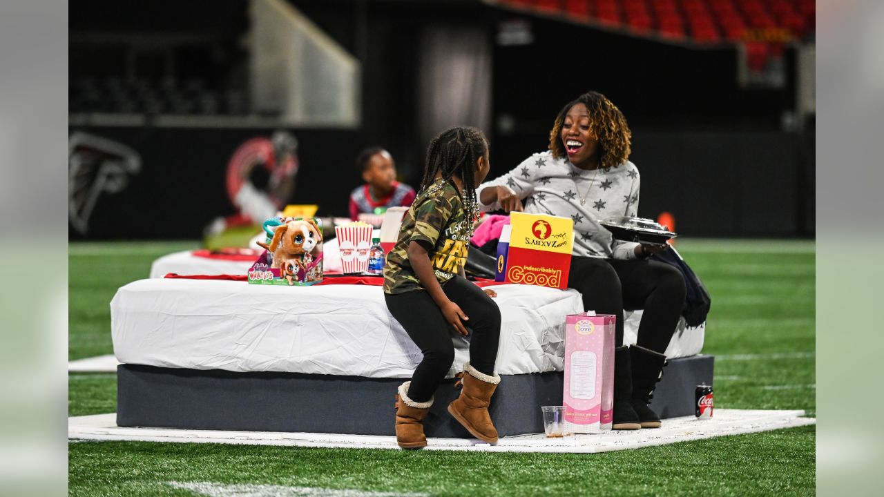 Mattress Firm provides movie night to children at Mercedes-Benz Stadium