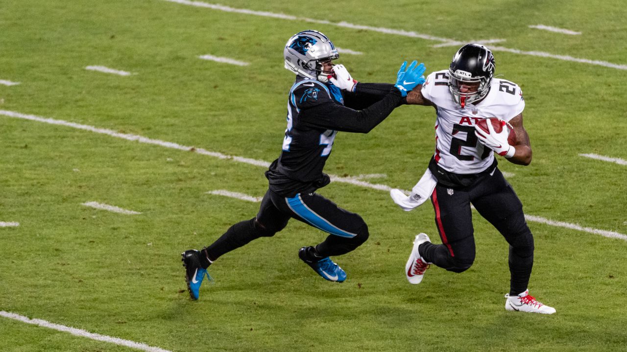 Sam Franklin Jr. #42 of the Carolina Panthers in action against