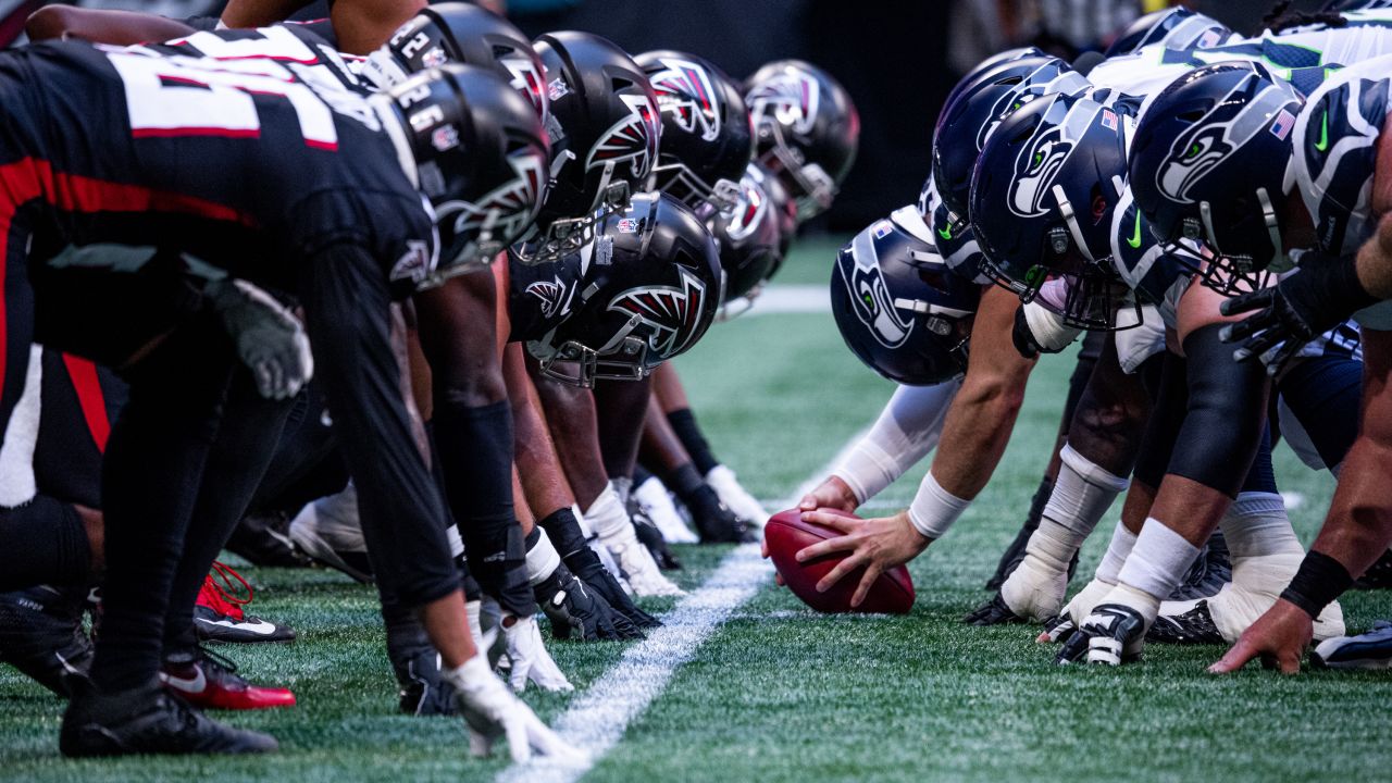 Seattle Seahawks safety Josh Jones is pictured during an NFL football game  against the Atlanta Falcons, Sunday, Sept. 25, 2022, in Seattle. The Falcons  won 27-23. (AP Photo/Stephen Brashear Stock Photo - Alamy