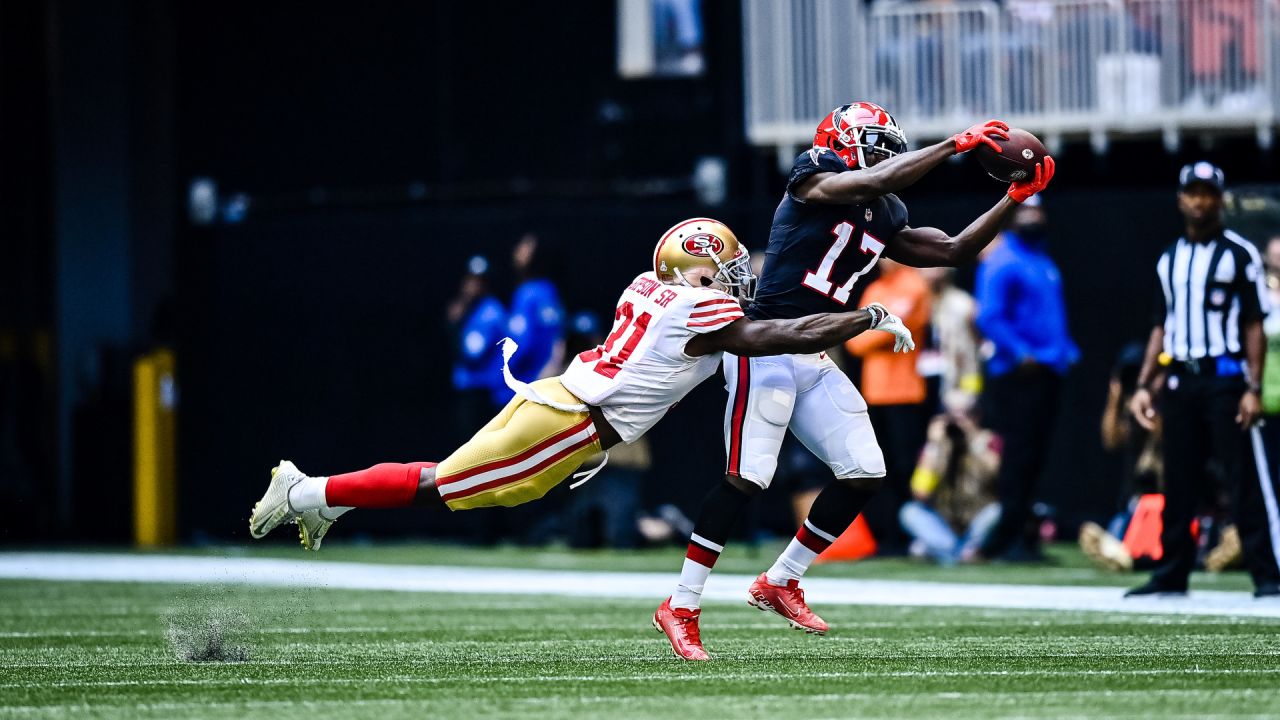 Atlanta Falcons defensive end Arnold Ebiketie (47) rushes on defense  against the Detroit Lions during an NFL football game, Friday, Aug. 12,  2022, in Detroit. (AP Photo/Rick Osentoski Stock Photo - Alamy