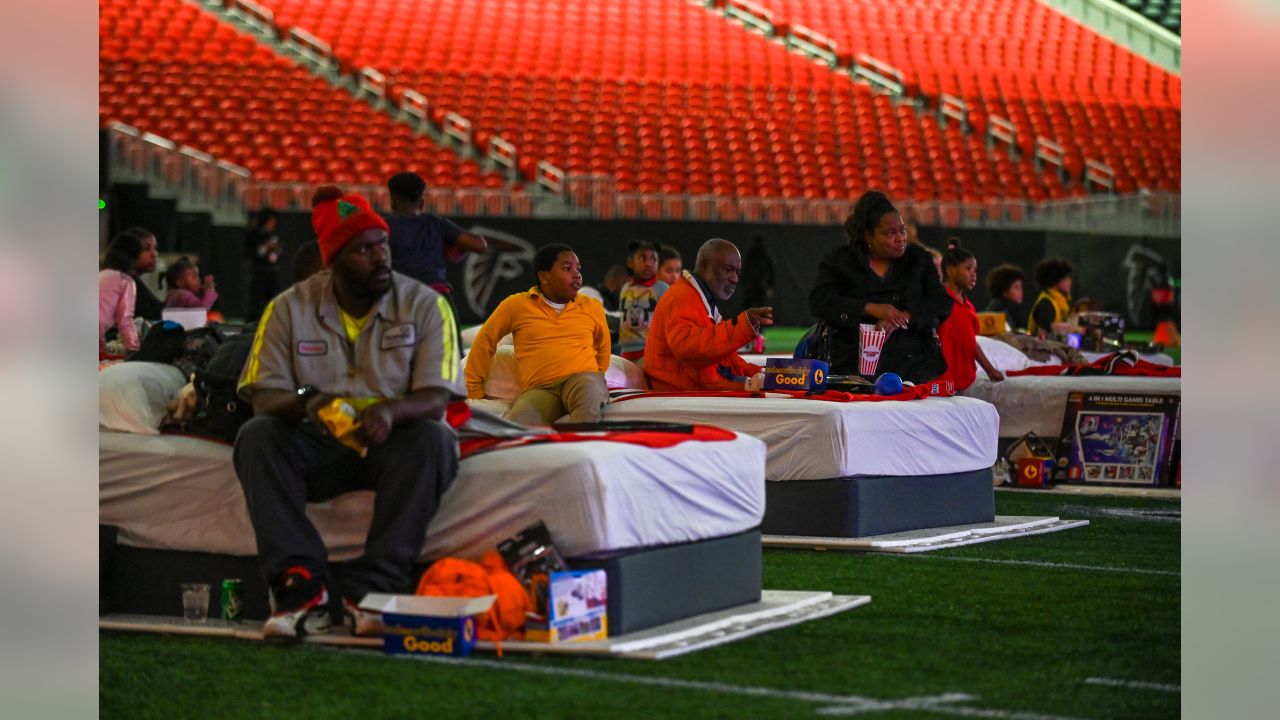 Mattress Firm provides movie night to children at Mercedes-Benz Stadium