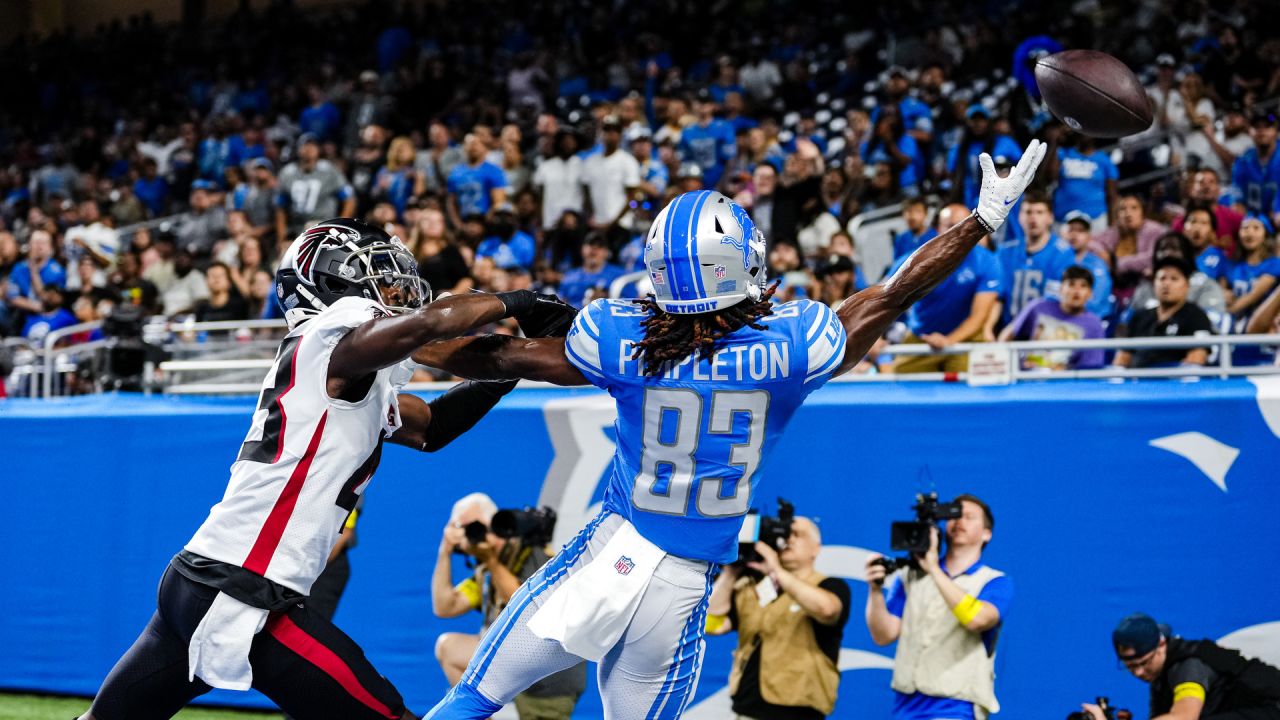 Atlanta Falcons cornerback Matt Hankins (43) defends against the