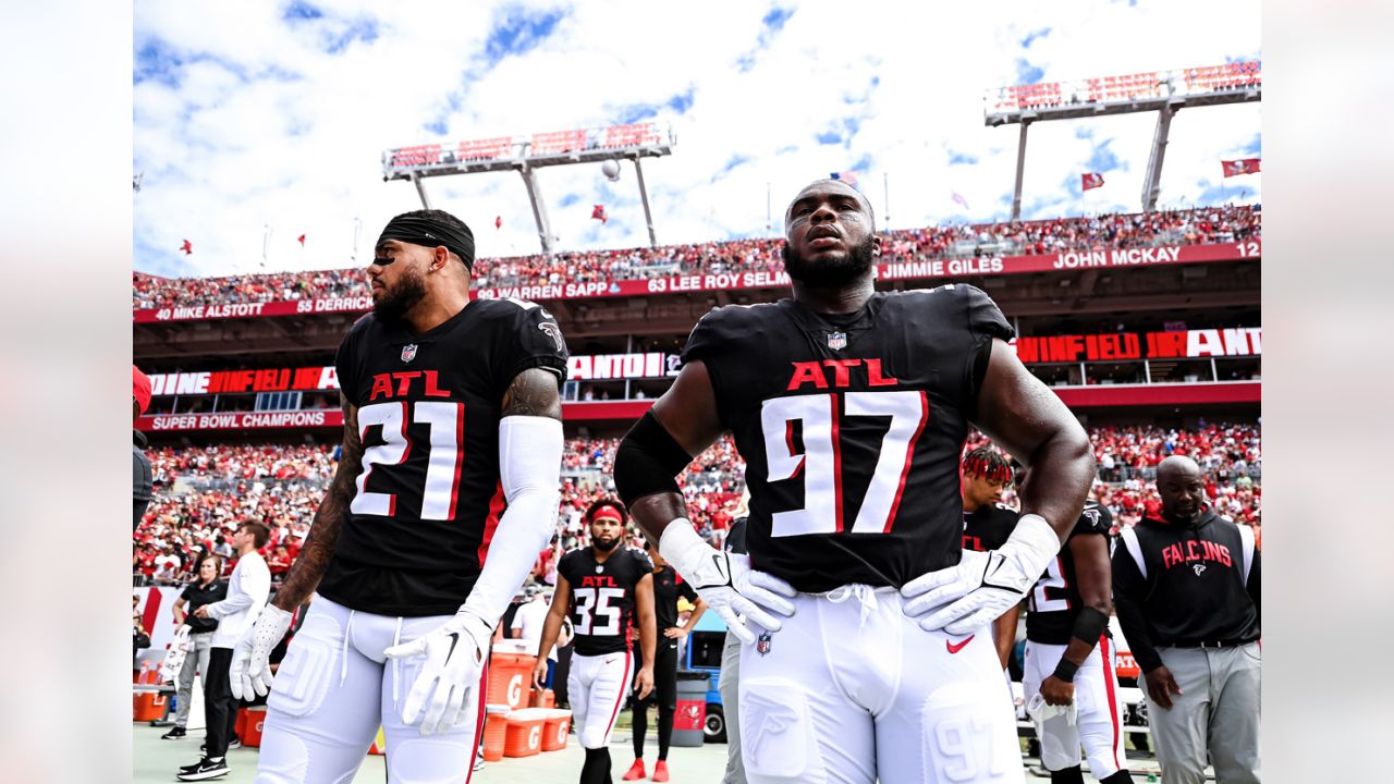 What Grady Jarrett had to say about the roughing the passer penalty after  sacking Buccaneers QB Tom Brady